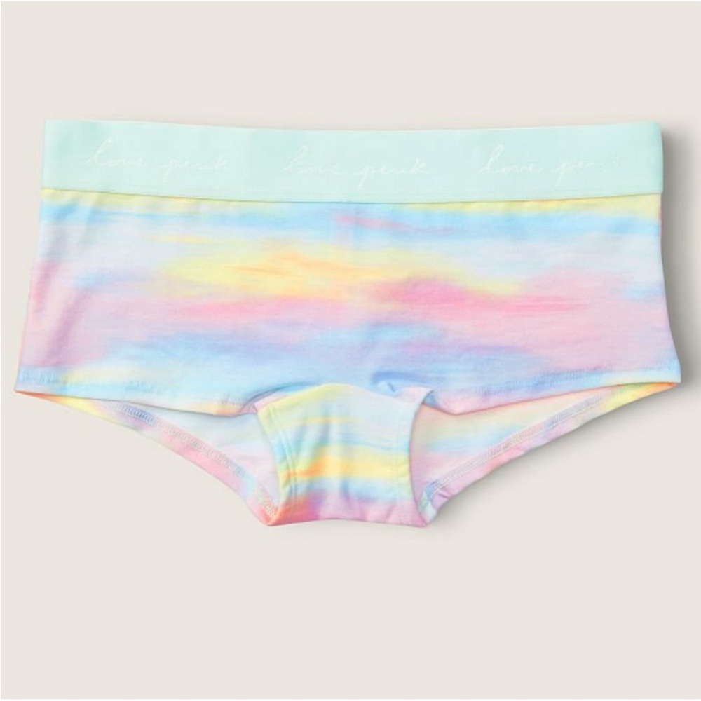 Victoria’s Secret Pink panties pastel rainbow PINK cotton pink Boyshort panties